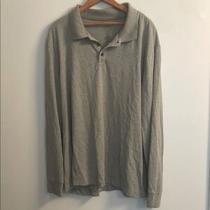 St. John's Bay Gray Polo Shirt Casual Comfort